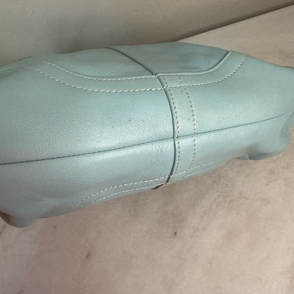 Coach Vtg Soho Soft Blue Leather Shoulder Hobo Bag 4983 Classic Purse 2003 Y2K - Picture 8 of 14